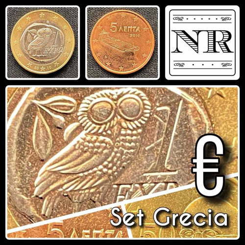 Grecia - Euro Set - 8 Valores - Año 2010 - 2 Bimetalicas