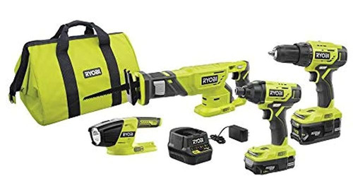 Ryobi P1818 Kit Combinado De 4 Herramientas Inalambricas De