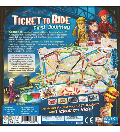 Juego De Mesa Ticket To Ride First Journey | Juego De Estrat