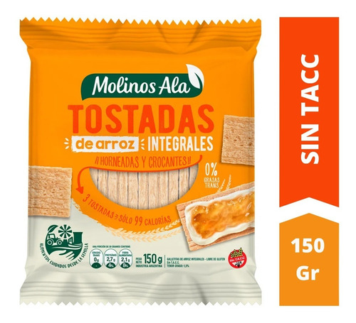 Tostadas De Arroz Integral X 150 G -libre De Gluten Sin Tacc