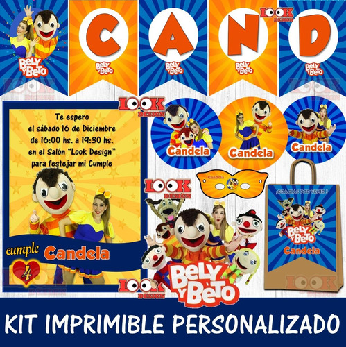 Kit Imprimible Candybar Bely Y Beto Personalizado