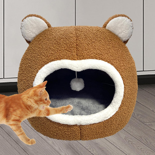 Cama De Gato De Felpa Cat Para Dormir Transpirable Con Sg