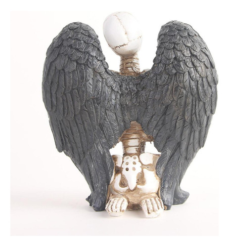 Resina Cráneo Estatua De Ángel Realista Los 9.5x14x15cm