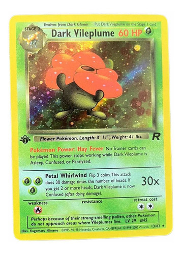 Pokémon Tcg Tarjeta, Carta Dark Vileplume, Pokémon 1997