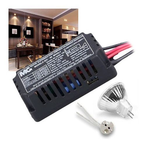 Imagem 2 de 5 de Transformador Halógena Dimerizável 12v 50w - Margirius