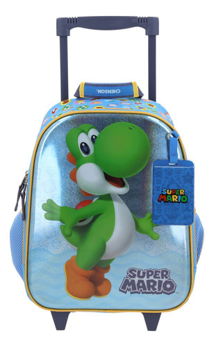 Mochila Chica Kinder Con Ruedas Chenson Mario Bros Param