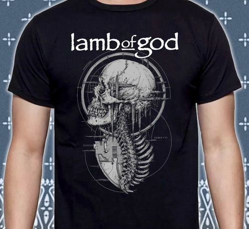 Lamb Of God - Skull Diagram - Nu Metal - Metal - Polera- Cyc