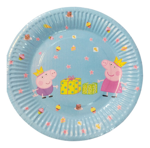 Platos De Peppa Pig X 10  Fiestas 