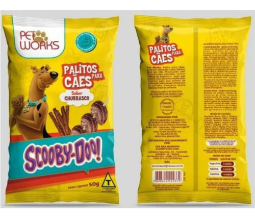 Kit 2 Bifinhos Palito Scooby-doo Para Cães Sabor Churrasco