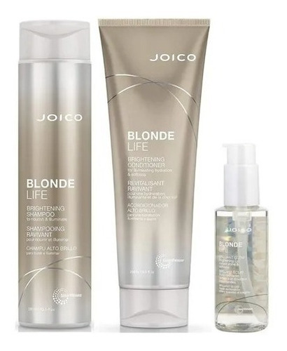 Joico Blonde Life Kit Shampoo Acondicionador Y Aceite