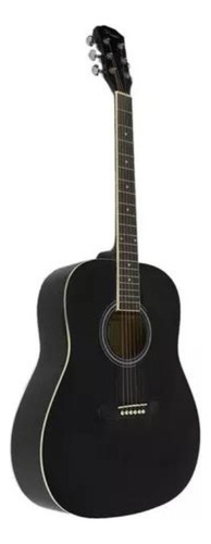 Guitarra Acústica Parquer Custom Para Diestros Color Negro Material Del Diapasón Arce Orientación De La Mano Diestro