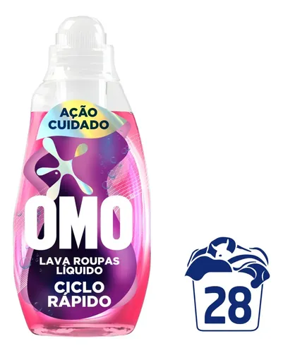 Lava-roupas Líquido Omo Ciclo Rápido Ação Cuidado 1,4l — R$ 24,20 em Mercado Livre