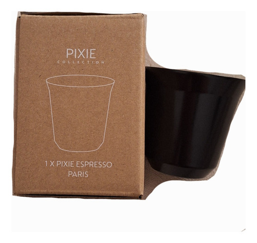 1 Xícara Pixie Preta Para Espresso 30ml Da Nespresso Preto Liso