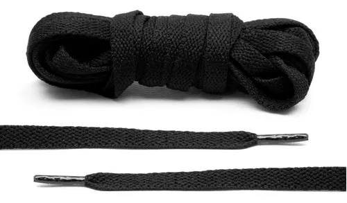 comprar Par de cordones planos Air Force 1 para tenis, color negro, 120 cm