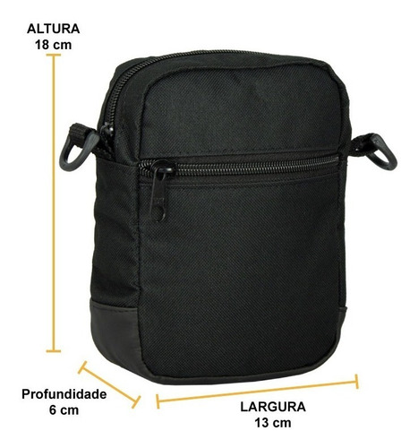 Imagem 5 de 5 de Shoulder Bag Preto Mini Everbags Bolsa Tira Colo Necessaire
