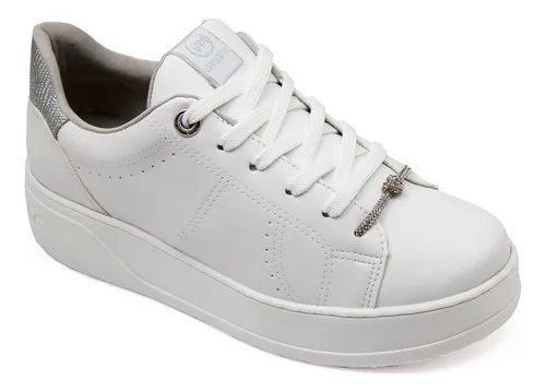 Tênis sola alta via marte cheap perfuros branco