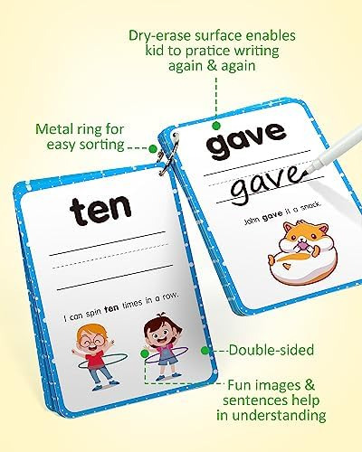 Coogam Words Kids Learning Flash Cards, 250 Dolch Word Game