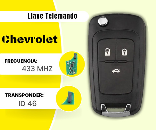 Llave Telemando Chevrolet Cruze