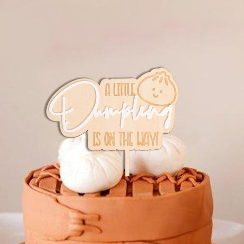Decoración Para Tarta Con Texto En Inglés A Little Dumpling