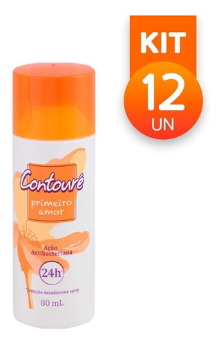 Kit Com 12 Desodorante Spray Contouré Primeiro Amor 80ml