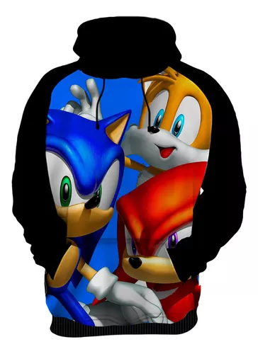 Blusa Frio Moletom Sonic Desenho Jogo Menino Infantil Kids 9