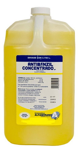 Desinfectante Antibenzil Amarillo/cloruro De Benzalconio