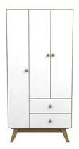Comprar Placard Muebles Gacela Despenseros y Roperos 743023 color blanco\u002Froble miel de melamina con 3 puertas batientes