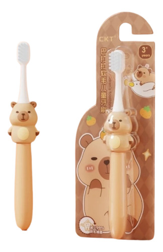 Cepillo De Dientes Capibara Infantil Mango Silicona Niños Capibara