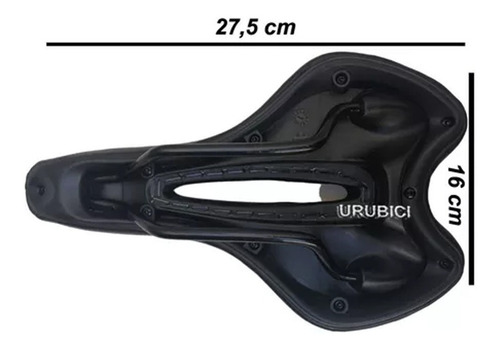Asiento Mtb Antiprostático Con Gel.color Negro C/verde Yafee