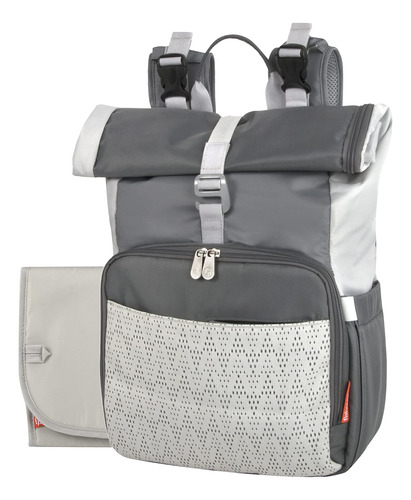 Fisher-price Mochila Pañales Gris Cambiador Portátil