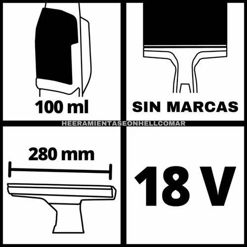 Limpiador De Vidrios Inalámbrico Einhell + Bateria 18v Kit