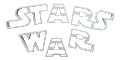  Cortantes Galletita Star Wars Logo Letras / Lauacu