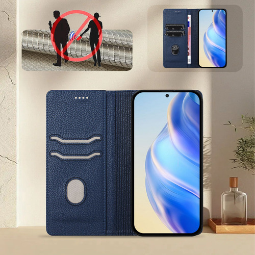Funda Tipo Cartera De Piel Para Cubot Note 40/p50/a10/a20/a30/max Con 5 Ranuras Para Tarjetas, Estilo Empresarial, Bloqueo Rfid