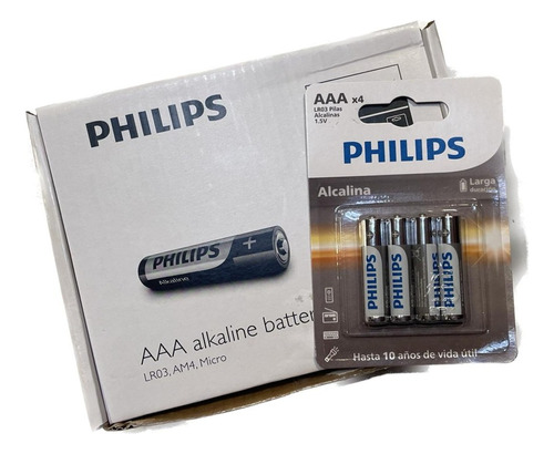 48 Pilas Aaa Alcalina Philips Lr03 1.5v