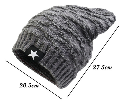 Gorro De Invierno Holgado Unisex Con Forro De Felpa