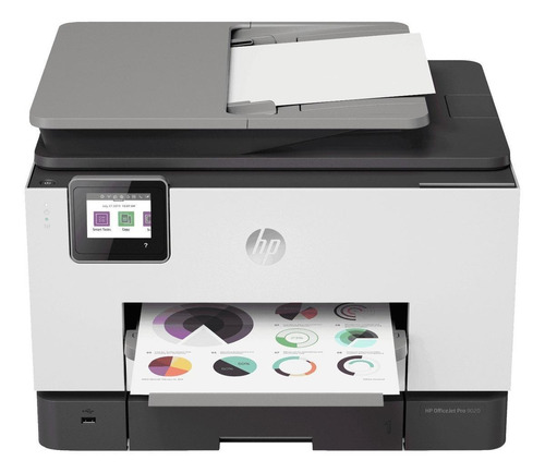 Imagen 3 de 4 de Impresora a color multifunción HP OfficeJet Pro 9020 con wifi blanca y negra 100V/240V