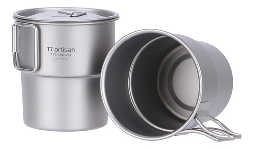 Taza De Café Apilable De Titanio Para Exteriores