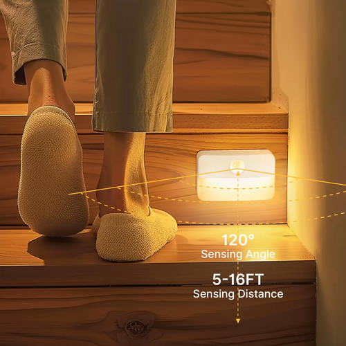 Sensor De Movimento Stair Light Guankai, Pacote Com 8, 40 Lú