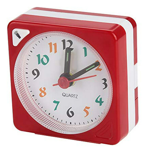 Mini Reloj Despertador De Mesa De Viaje Con Luz Led De Cuarz