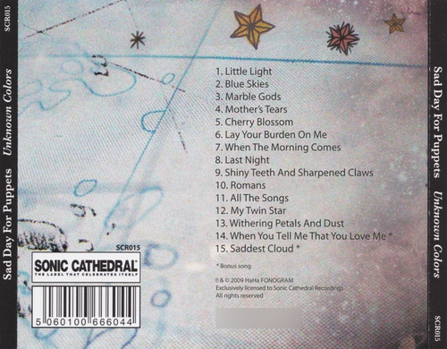 Cd Unknown Colors (sad Day For Puppets) Estándar