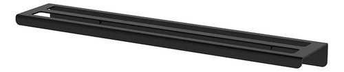 Toallero doble negro Future de pared de 50 cm
