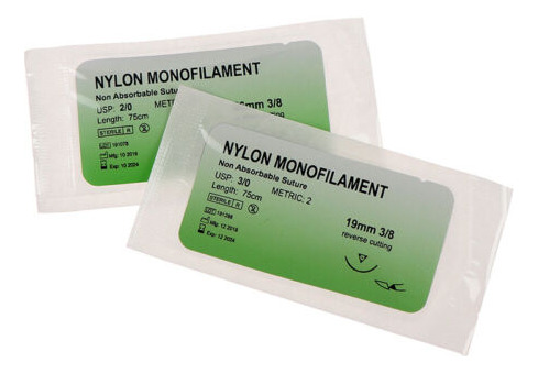 12 Pcs/set Medical Needle Suture Nylon Monofilament Thre Nna