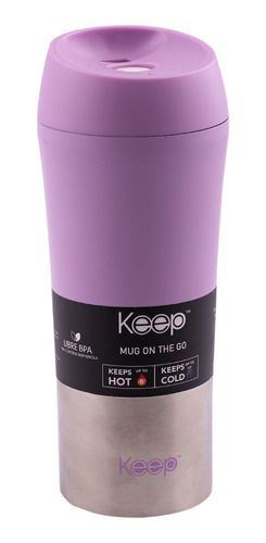 Mug Keep On The Go 450ml Acero Inoxidable Universo Binario