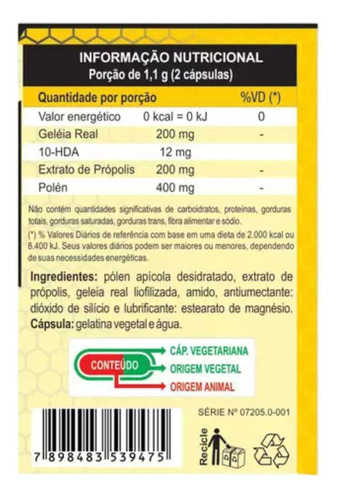 Suplemento Alimentar Immobee 60 Caps 550mg Kit Com 3