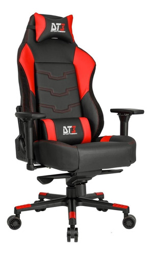 Cadeira de escritório DT3sports Orion gamer ergonômica  vermelha com estofado de couro sintético