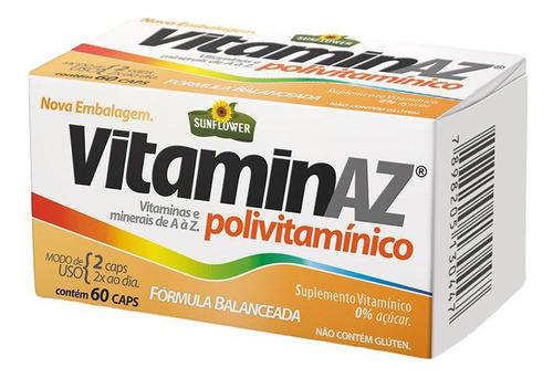 Vitaminaz Polivitamínico (650mg) 60 Cápsulas - Sunflower