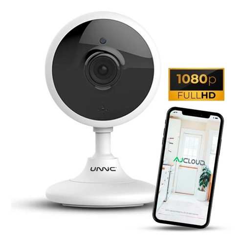 Camara De Seguridad Ip Full Hd Wifi Vision Nocturna 1080p Color Blanco
