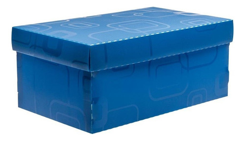 Cx Organizadora Multiuso Mini Tipo De Sapato 28cmx17cmx12cm Cor Azul