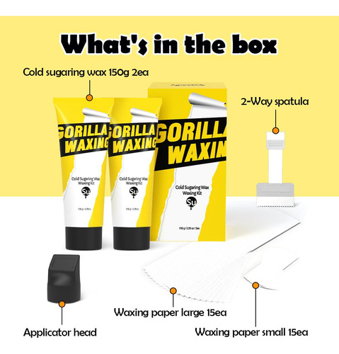 Gorilla Kit De Depilación En Frío Listo Para Usar Para Cuerp