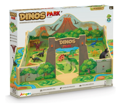 Brinquedo Dinossauros Park Junges Em Madeira Infantil Mdf